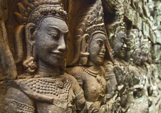Carved stone statues in Vietnam