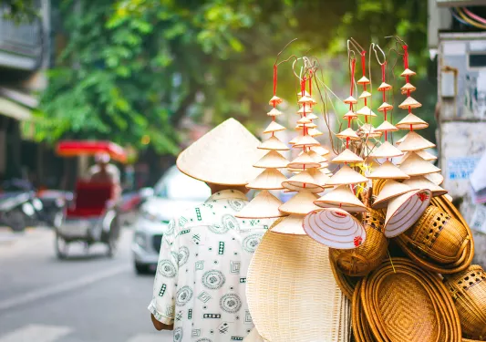 Bustling street in Vietnam