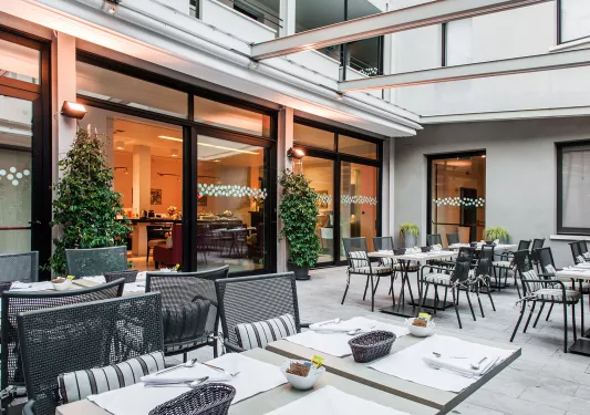 Dining View of Hotel Casa Poli