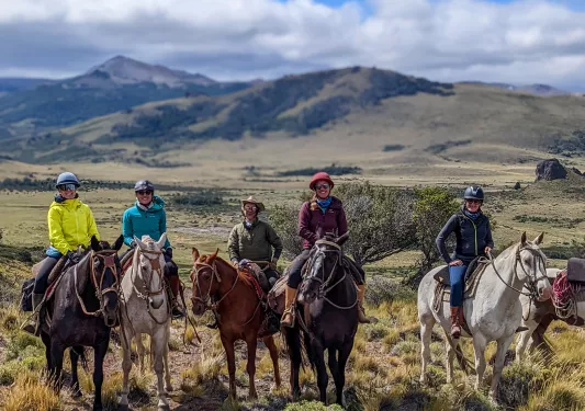 Backroads guests on horseback in Patagonia.