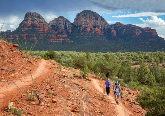 Dramatic landscape shot of mountain range in AZ