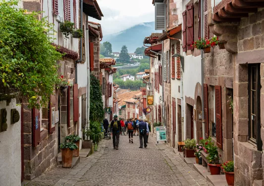 Backroads Guests Walking in Town