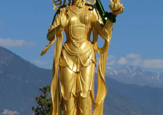 Golden statue in Bhutan