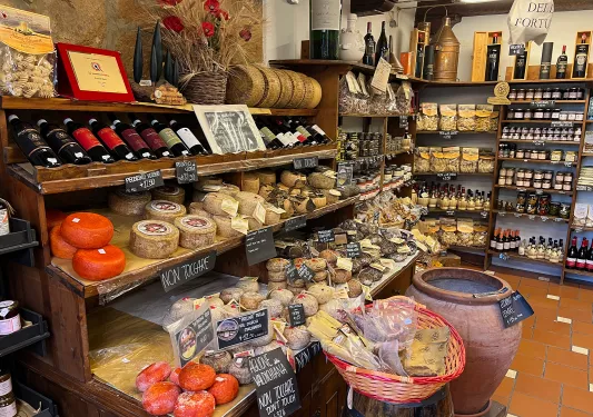 Local cheese and wine market.