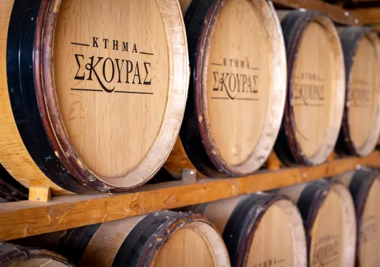 Shot of Kthma Keo Winery barrels.