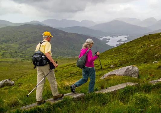 Couple Hiking Lake Ireland