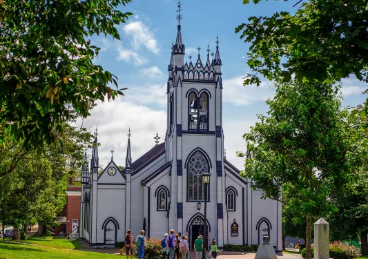 Shot of St. John's Anglican Church.
