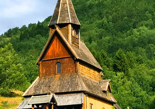 Traditional wooden church in Norway