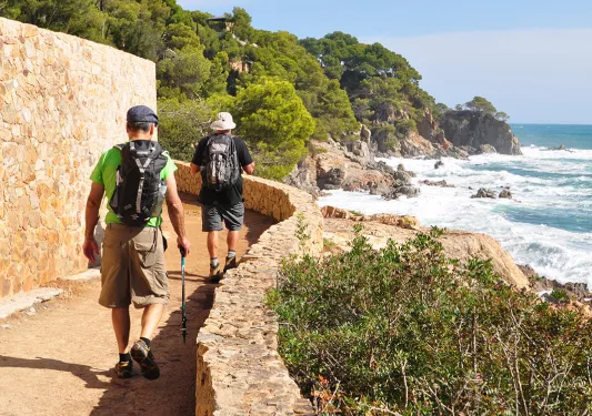 Backroads Guests Hiking Along Water