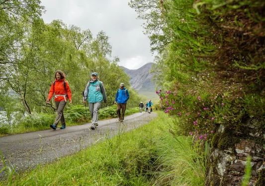 Walking Road Loch Scotland