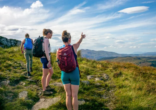 Hikers in Scotland 