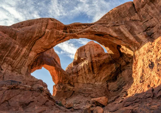 Open archway rock formation