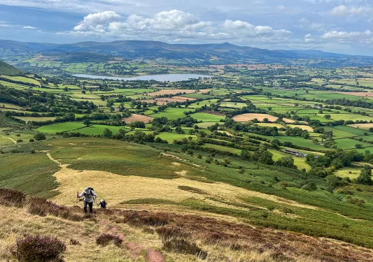 Climbing Hills Over Farmland Scotland
