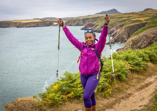 Hiking Bluffs Walking Sticks Wales