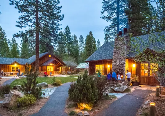 Exterior view of the Evergreen Lodge