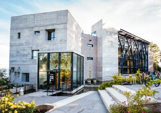 exterior of AWA hotel