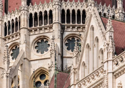 Cathedral-like building with large pillars