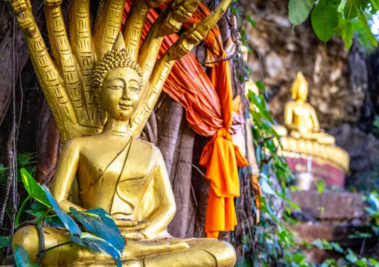 gold religious statues