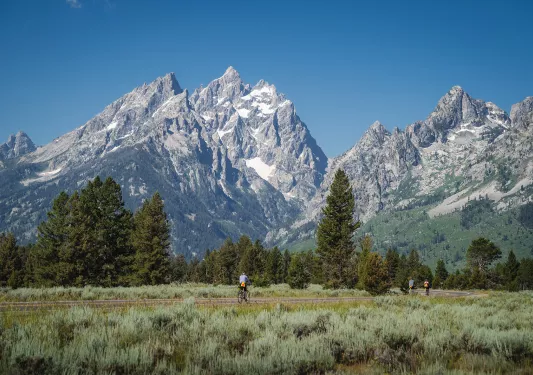 Biking among the Tetons
