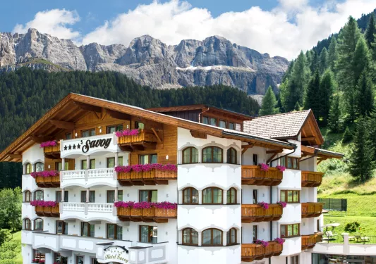 The exterior of the savoy dolomites