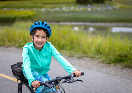 a child riding a bike