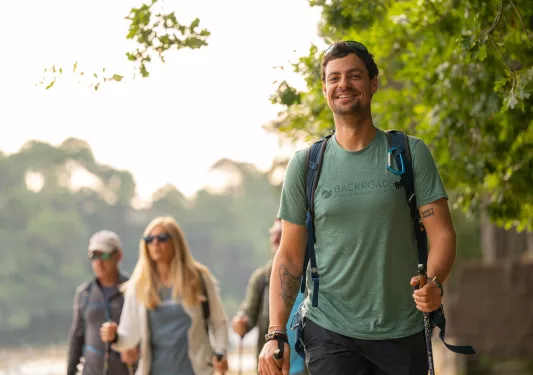 Backroads guests on a hike
