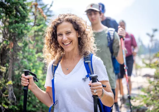 Backroads guests hiking