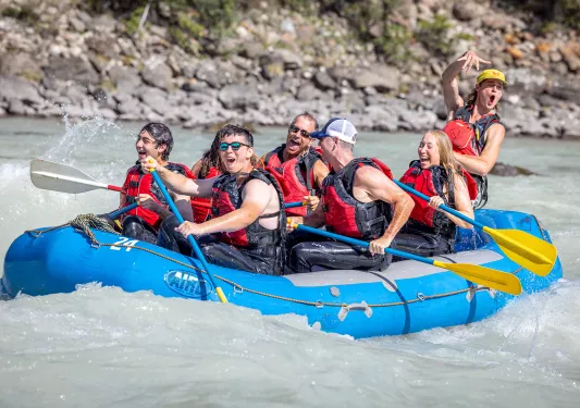 backroads guests white water rafting