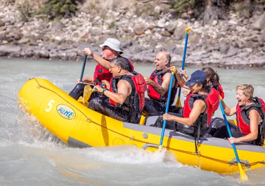 backroads guests white water rafting