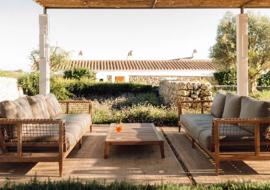 patio with two couches