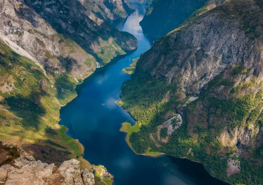 a river running through a valley