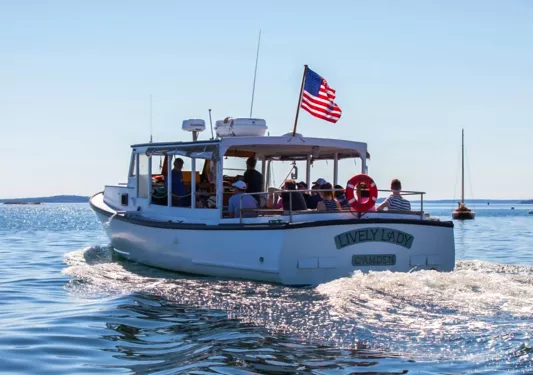 Boating in Camden Harbor, Maine