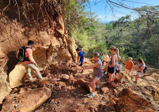 guests rock climbing
