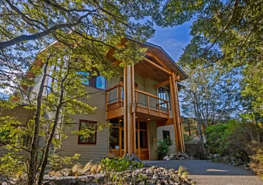 hotel surrounded by trees