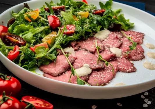 Plate of italian food