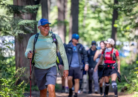 a group of Backroads guests on a hike