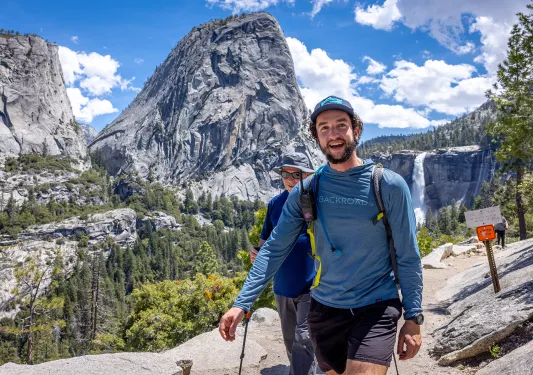 backroads guests hiking in yosemite
