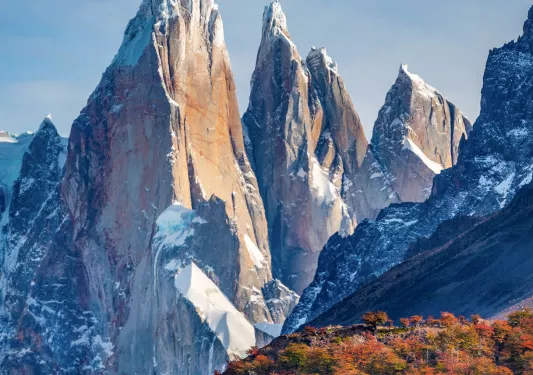 Large snow-capped mountains