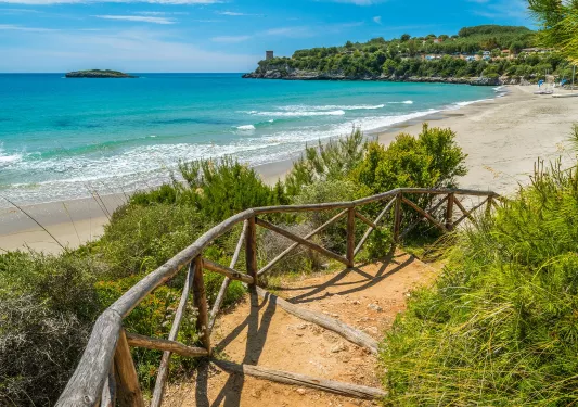Small pathway leading to a beach