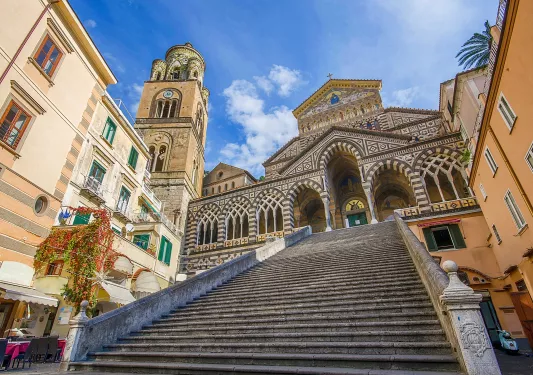 Palace building with a large flight of stairs in front