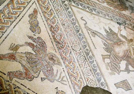 Mosaic art on a ceiling