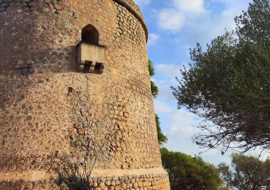 Old Spanish castle made of stone