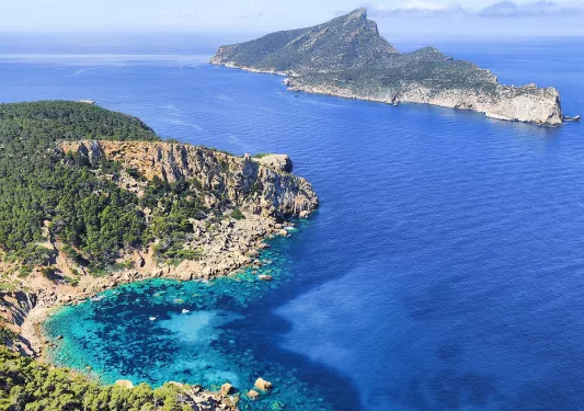 Drone shot of Spanish coastline