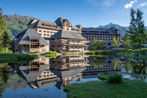 Exterior view of Alyeska Resort, Girdwood, Alaska