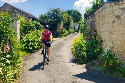 Backroads Guests Biking 
