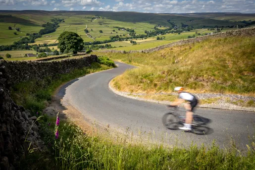 Cyclist Descending Scotland
