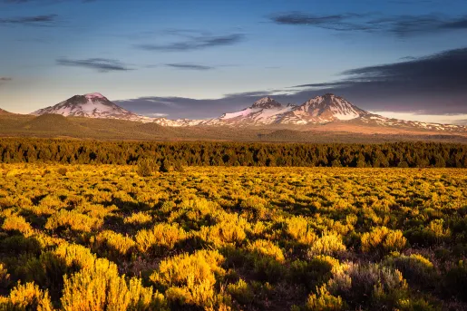 Sunset shot of Oregonian High Desert.