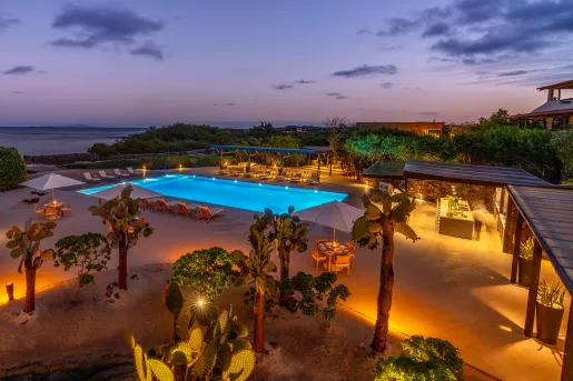 Aerial view of Finch Bay Galapagos Hotel