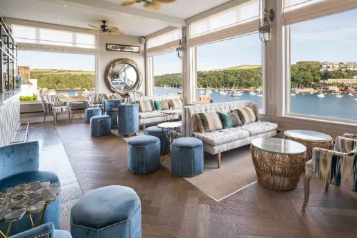 The Lounge at Fowey Harbour Hotel