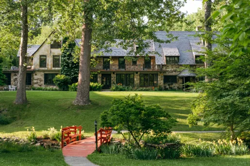 Exterior view of Troutbeck Manor House and grounds